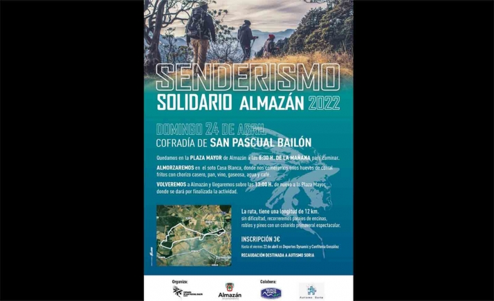 El domingo, senderismo solidario en Almazán