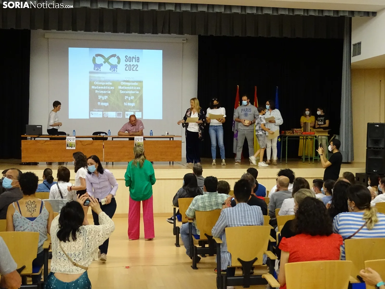 Una imagen del acto hoy en el IES Castilla. /SN