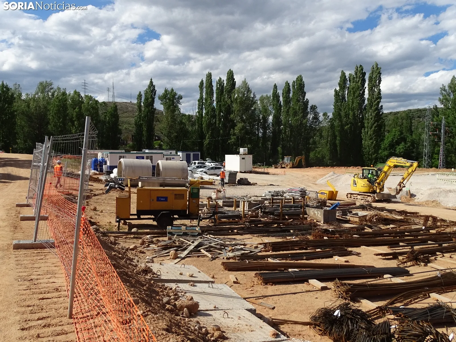 Una imagen de las obras y del acto oficial esta tarde de martes. /SN