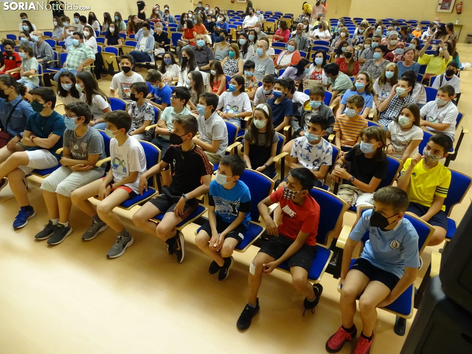 Una imagen del acto hoy en el IES Castilla. /SN