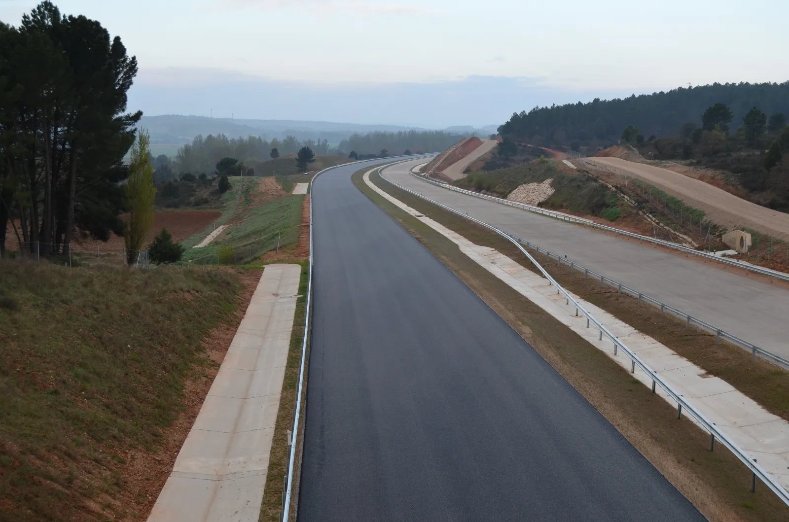 Imágenes de las obras en la A11.