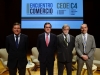 II Encuentro Comercio CEOE: Carlos Fernández Carriedo, consejero de Economía y Hacienda de la Junta de Castilla y León; Antonio Garamendi, presidente de CEOE; Santiago Aparicio, presidente de CEOE Castilla y León, y Ricard Cabedo, presidente de la Comisió