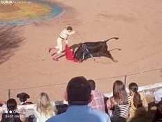 Una imagen de la tarde taurina hoy en Quintana. /SL