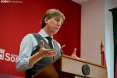 Mínguez, hoy, en rueda de prensa. Cirilo Vargas. 