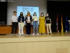 Una imagen del acto hoy en el IES Castilla. /SN
