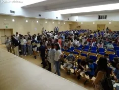 Una imagen del acto hoy en el IES Castilla. /SN