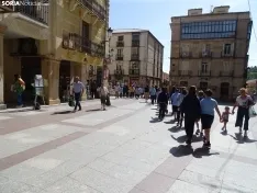 Una imagen de la plaza del Rosel hoy en la capital. /SN