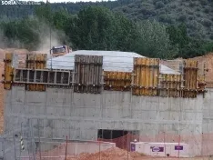 Una imagen de las obras y del acto oficial esta tarde de martes. /SN