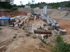 Una imagen de las obras y del acto oficial esta tarde de martes. /SN