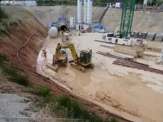 Una imagen de las obras y del acto oficial esta tarde de martes. /SN