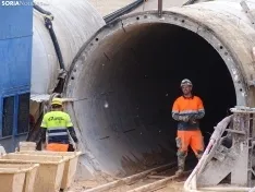 Una imagen de las obras y del acto oficial esta tarde de martes. /SN