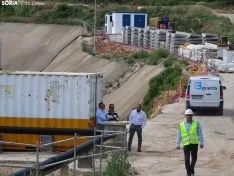 Una imagen de las obras y del acto oficial esta tarde de martes. /SN