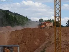 Una imagen de las obras y del acto oficial esta tarde de martes. /SN