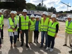 Una imagen de las obras y del acto oficial esta tarde de martes. /SN