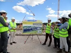 Una imagen de las obras y del acto oficial esta tarde de martes. /SN