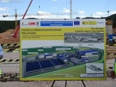 Una imagen de las obras y del acto oficial esta tarde de martes. /SN