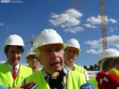 Una imagen de las obras y del acto oficial esta tarde de martes. /SN