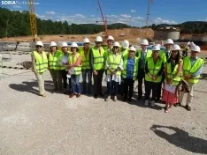 Una imagen de las obras y del acto oficial esta tarde de martes. /SN