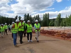 Una imagen de las obras y del acto oficial esta tarde de martes. /SN