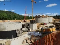Una imagen de las obras y del acto oficial esta tarde de martes. /SN