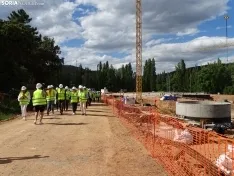 Una imagen de las obras y del acto oficial esta tarde de martes. /SN