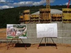 Una imagen de las obras y del acto oficial esta tarde de martes. /SN