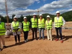 Una imagen de las obras y del acto oficial esta tarde de martes. /SN