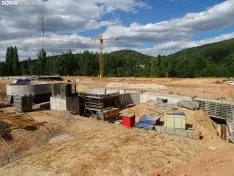 Una imagen de las obras y del acto oficial esta tarde de martes. /SN