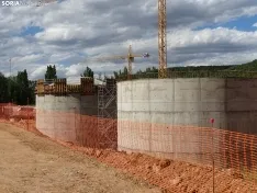 Una imagen de las obras y del acto oficial esta tarde de martes. /SN