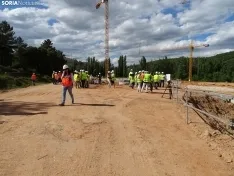 Una imagen de las obras y del acto oficial esta tarde de martes. /SN