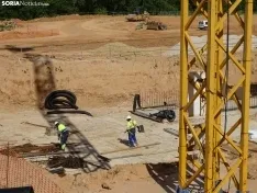 Una imagen de las obras y del acto oficial esta tarde de martes. /SN