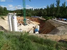 Una imagen de las obras y del acto oficial esta tarde de martes. /SN