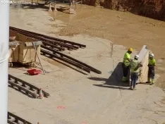 Una imagen de las obras y del acto oficial esta tarde de martes. /SN