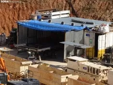 Una imagen de las obras y del acto oficial esta tarde de martes. /SN