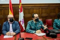 Rueda de prensa de la Guardia Civil y la Subdelegación del Gobierno esta mañana. Cirilo Vargas