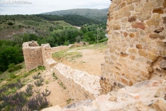 Aspecto actual de la muralla medieval de Soria, ya recuperada en un tramo de dos kilómetros, entre el puente de piedra y El Mirón.  FOTOS: MARÍA FERRER