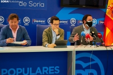 Rueda de prensa del PP de Soria esta mañana. Cirilo Vargas. 