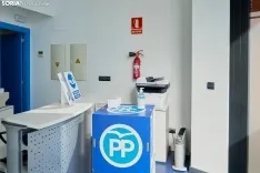 Rueda de prensa del PP de Soria esta mañana. Cirilo Vargas. 