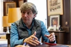 Carlos Martínez Mínguez, alcalde de Soria, durante su entrevista con Soria Noticias. María Ferrer