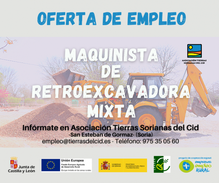 Se busca Maquinista de retroexcavadora 