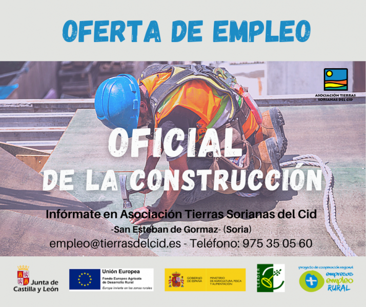 Se necesita Oficial de la construcción en San Esteban de Gomaz