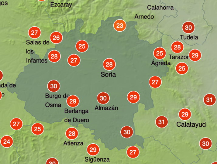 El tiempo en Soria: Un sábado muy caluroso en toda la provincia