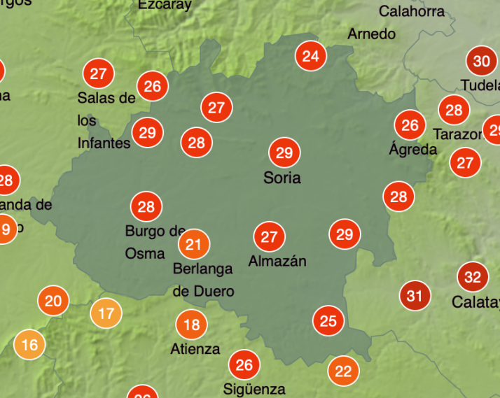 El tiempo en Soria: Calor por la mañana y tormentas por la tarde