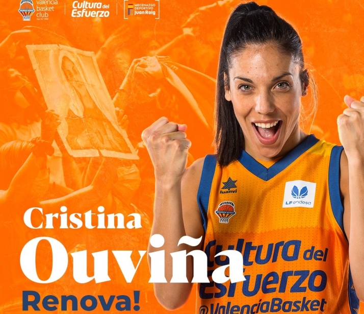 Cristina Ouviña renueva tres años con Valencia Basket