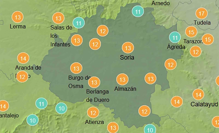 El tiempo en Soria: Alguna llovizna y bajan las mínimas