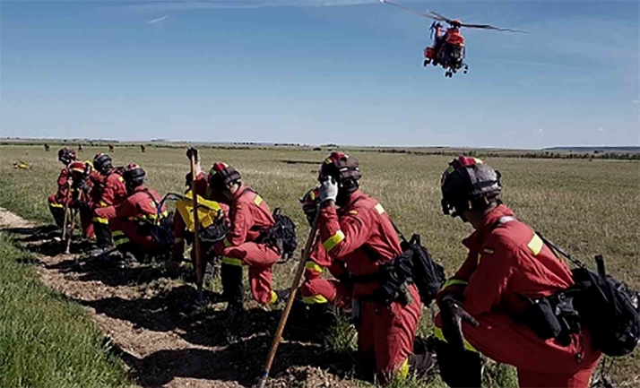La UME realiza ejercicios de entrenamiento en Pinares
