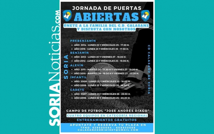 La semana que viene, puertas abiertas en el CD Calasanz