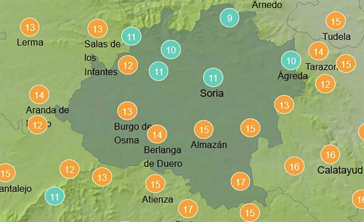 El tiempo en Soria: Descenso notable en los termómetros