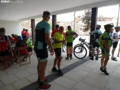 Una imagen del almuerzo hoy en Ágreda. /SN