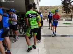 Una imagen del almuerzo hoy en Ágreda. /SN